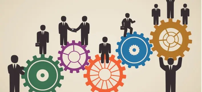 People discussing skills and career development